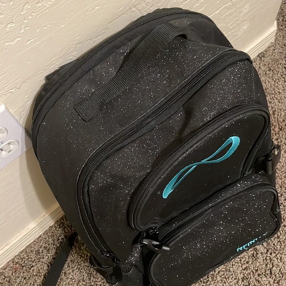 NFINITY BLACK SPARKLE CHEER BAG WITH BLUE LOGO - Picture 3 of 3